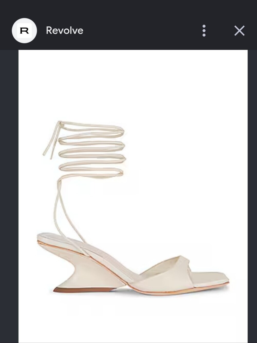 Song of Style Lace-Up Bone Wedge Sandals